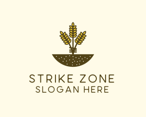 Wheat Farm Crop logo design