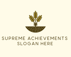 Wheat Farm Crop logo design