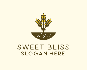 Wheat Farm Crop logo design