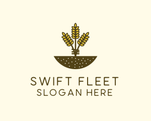 Wheat Farm Crop logo design