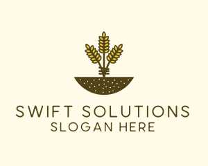 Wheat Farm Crop logo design