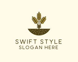 Wheat Farm Crop logo design