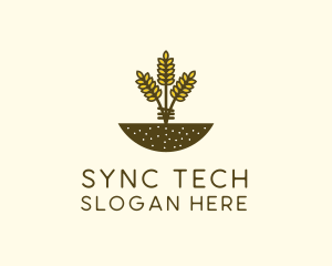 Wheat Farm Crop logo design