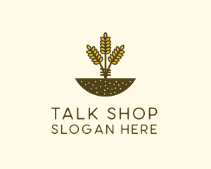 Wheat Farm Crop logo design