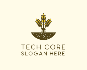 Wheat Farm Crop logo design