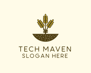 Wheat Farm Crop logo design