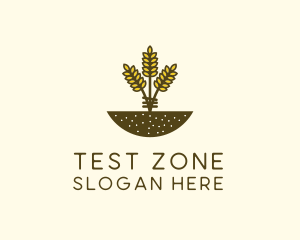 Wheat Farm Crop logo design