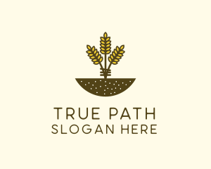 Wheat Farm Crop logo design