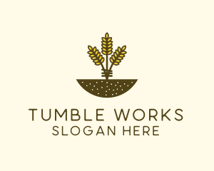 Wheat Farm Crop logo design