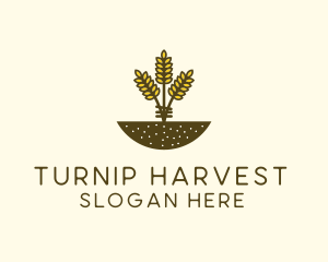 Wheat Farm Crop logo design