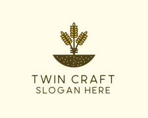 Wheat Farm Crop logo design