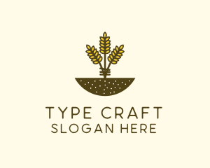 Wheat Farm Crop logo design