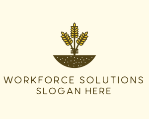 Wheat Farm Crop logo design