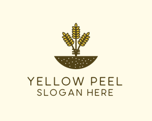 Wheat Farm Crop logo design