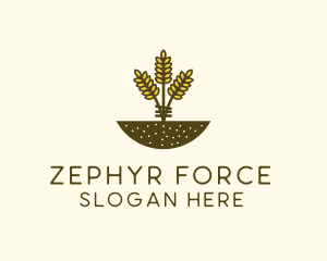 Wheat Farm Crop logo design