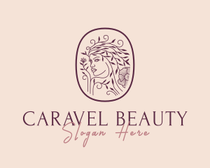 Flower Woman Beauty logo design