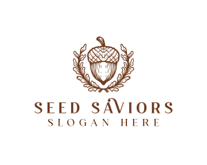 Acorn Nut Seed logo design