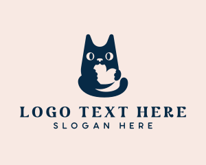 Cute Cat Pet Logo