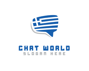 Greece Chat Message logo design