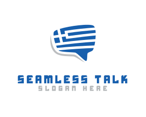 Greece Chat Message logo design