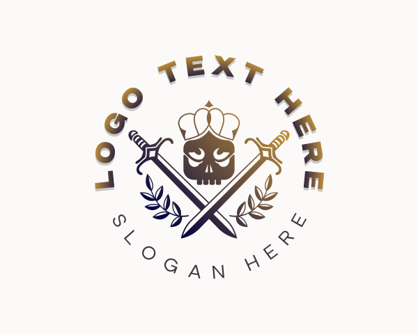 Skull Combat Sword logo