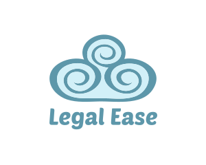 Teal Cloud Swirls Logo