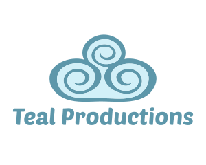 Teal Cloud Swirls logo
