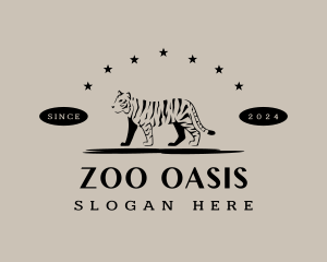 Tiger Zoo Wildlife logo design