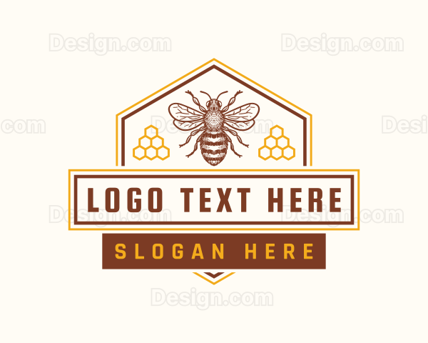 Honeycomb Bee Apiary Logo