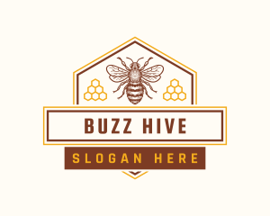 Honeycomb Bee Apiary logo design