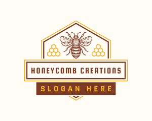 Honeycomb Bee Apiary logo design