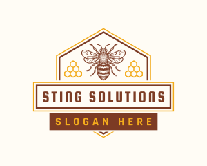 Honeycomb Bee Apiary logo design