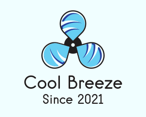 Blue Propeller Fan  logo design