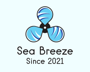 Blue Propeller Fan  logo design