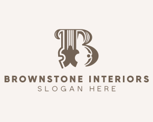 Boutique Interior Design Letter B logo design