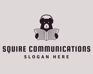 Bear News Headphone logo design