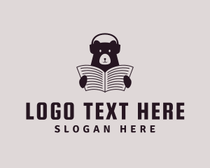 Update - Bear Newspaper Headphone logo design