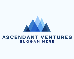 Geometric Mountain Venture logo design