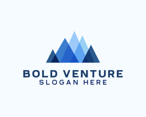 Geometric Mountain Venture logo design