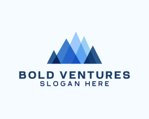 Geometric Mountain Venture logo design