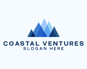 Geometric Mountain Venture logo design