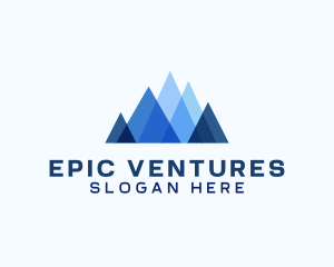 Geometric Mountain Venture logo design