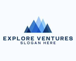 Geometric Mountain Venture logo design