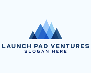 Geometric Mountain Venture logo design