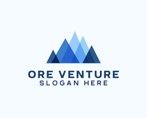 Geometric Mountain Venture logo design