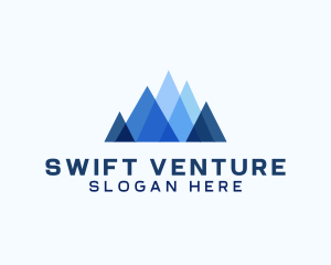 Geometric Mountain Venture logo design