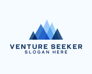 Geometric Mountain Venture logo design