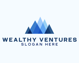 Geometric Mountain Venture logo design