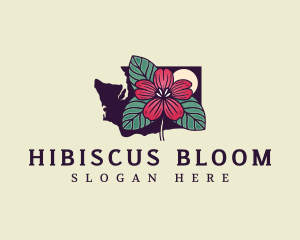 Washington Rhododendron Flower logo design