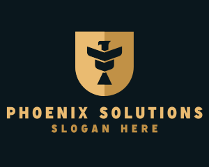 Deluxe Phoenix Shield logo design